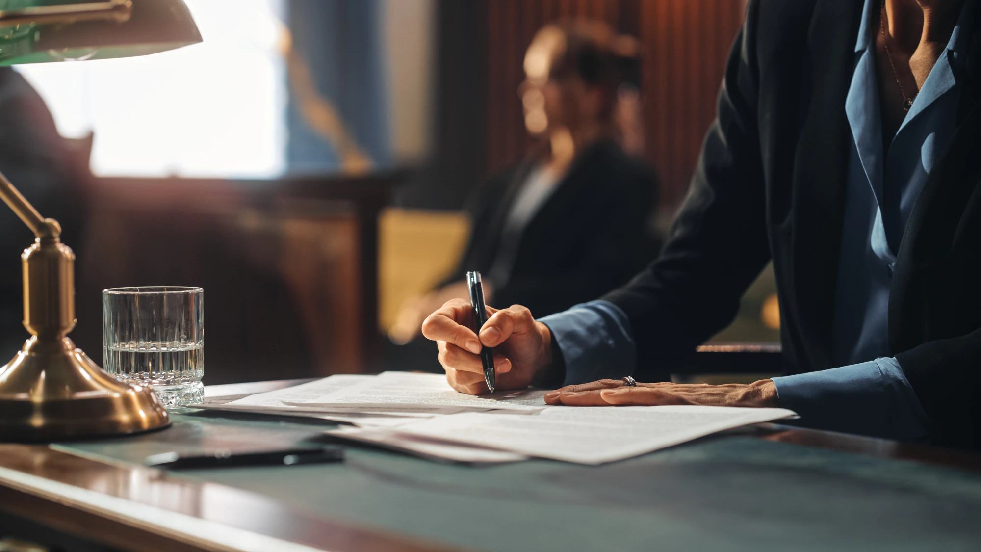 Lawyer doing paperwork