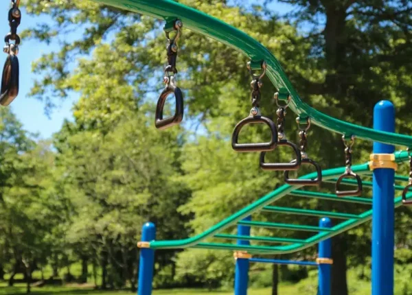 Empty playground equipment